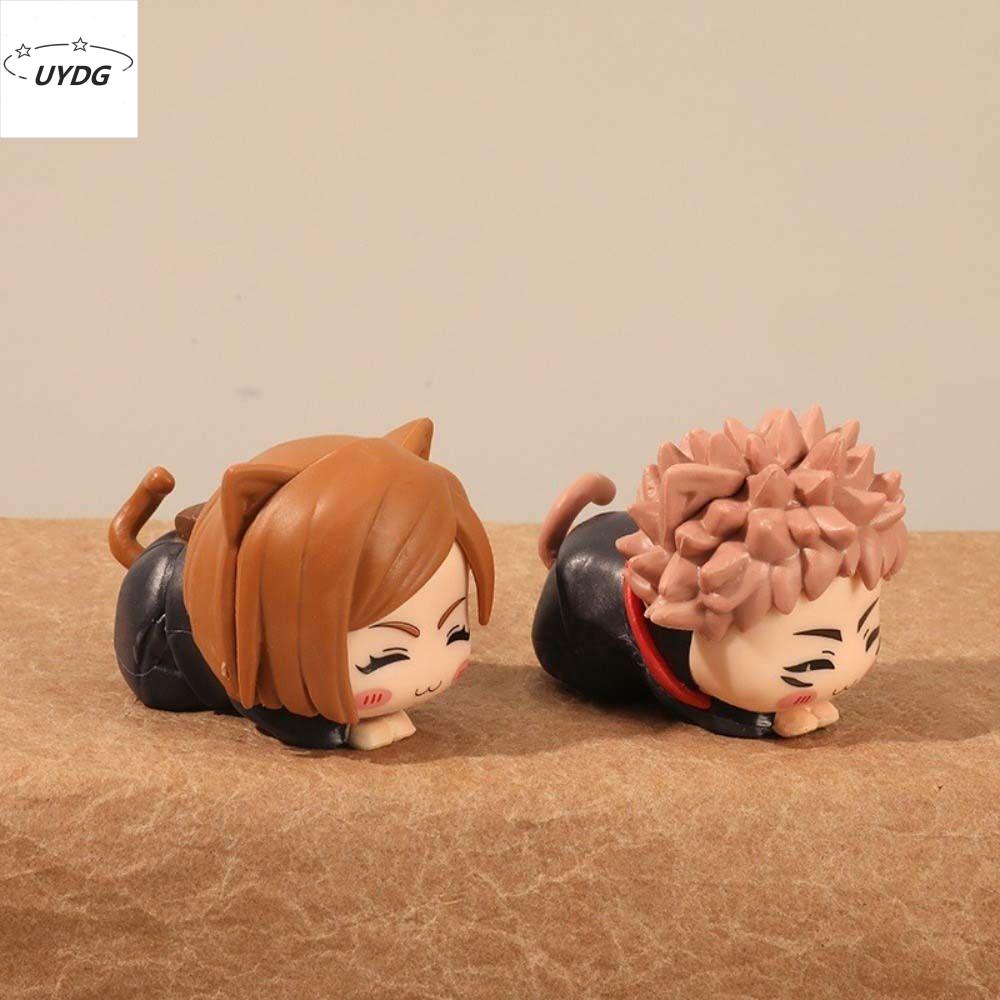 UYDG 4pcs/set Jujutsu kaisen Nhân vật hành động jutsu kaisen Anime Nhật Bản Itadora yuji Mô hình tượng nhỏ Đồ chơi ngoại vi dễ thương Gojo geto Nhân vật hành động itadora yuji Đồ chơi trẻ em
