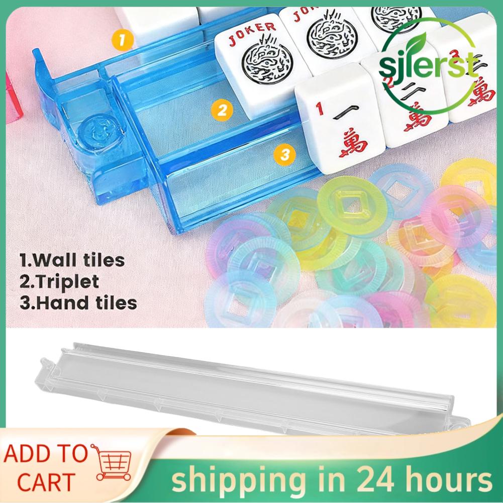sjlerst Pssopp Dụng cụ đẩy gia dụng khác Rõ ràng Máy đẩy gạch mạt chược PC đa năng cho năm 2025 Giá đỡ tiêu chuẩn 4 chiếc gạch mạt chược có giá đỡ