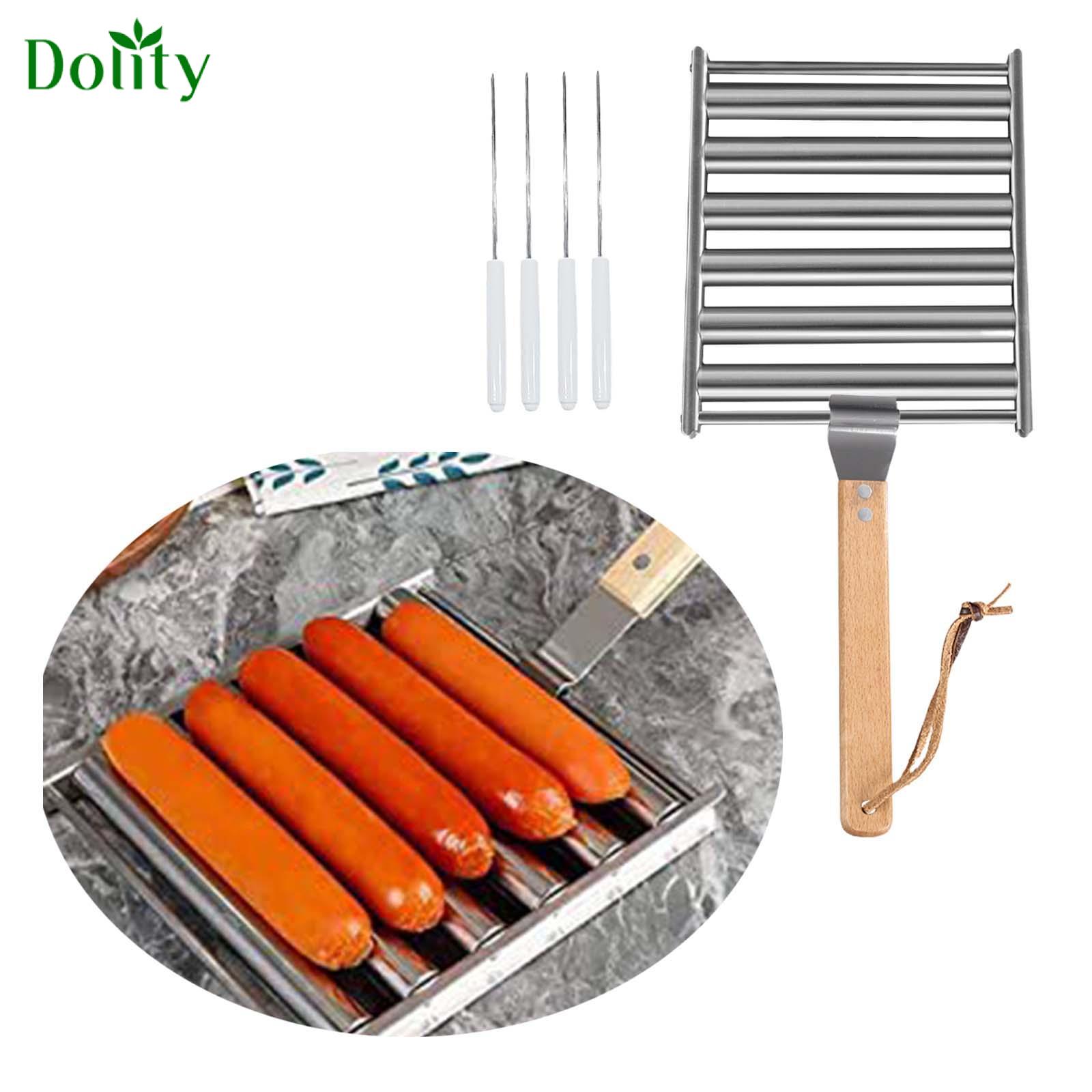 Dolity Hot Dog Grill Roller Rack Grill Cooker Warmer Grill Cooker Hot Dog Roller for BBQ ราคา 326 บาท*ส่งฟรี