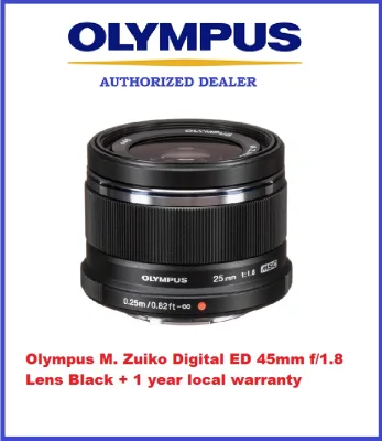 Olympus M. Zuiko Digital ED 45mm f/1.8 Lens Black + 1 year local warranty