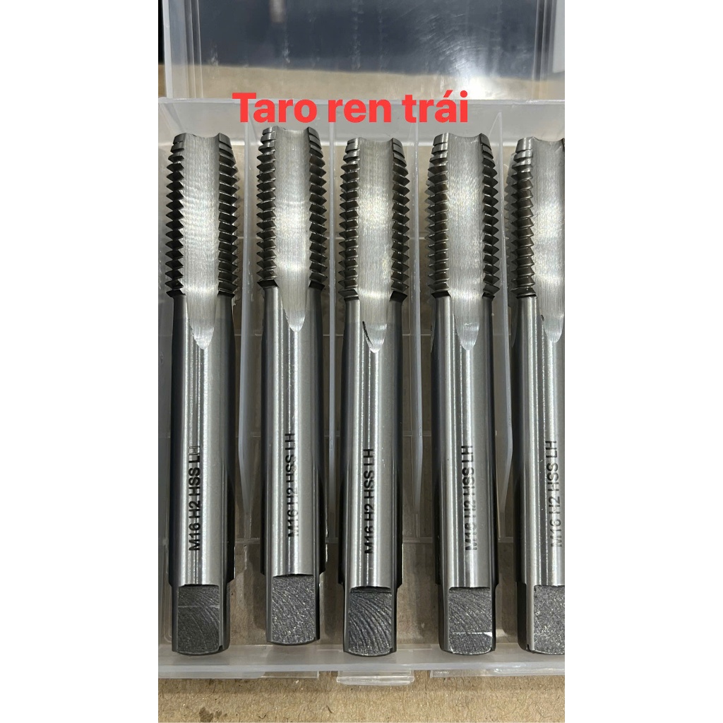 Taro thẳng ren trái (ren ngược) M3-M16 taro sắt thép inox ngon