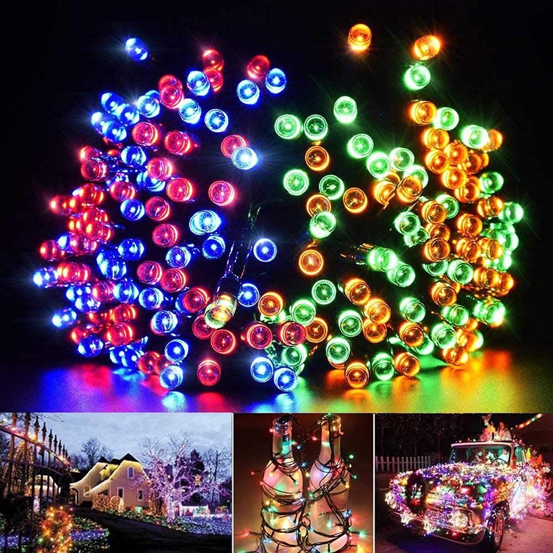 ASPOR 12M Solar Christmas Lights Outdoor Waterproof Solar Powered Led String Light Garden Decoration Fairy Lights
