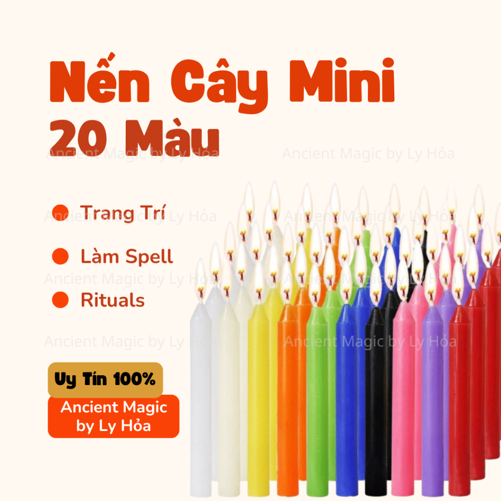 (Nhiều màu) NẾN CÂY làm Spell (Witchcraft), trang trí tiệc,... | Ancient Magic by Ly Hỏa