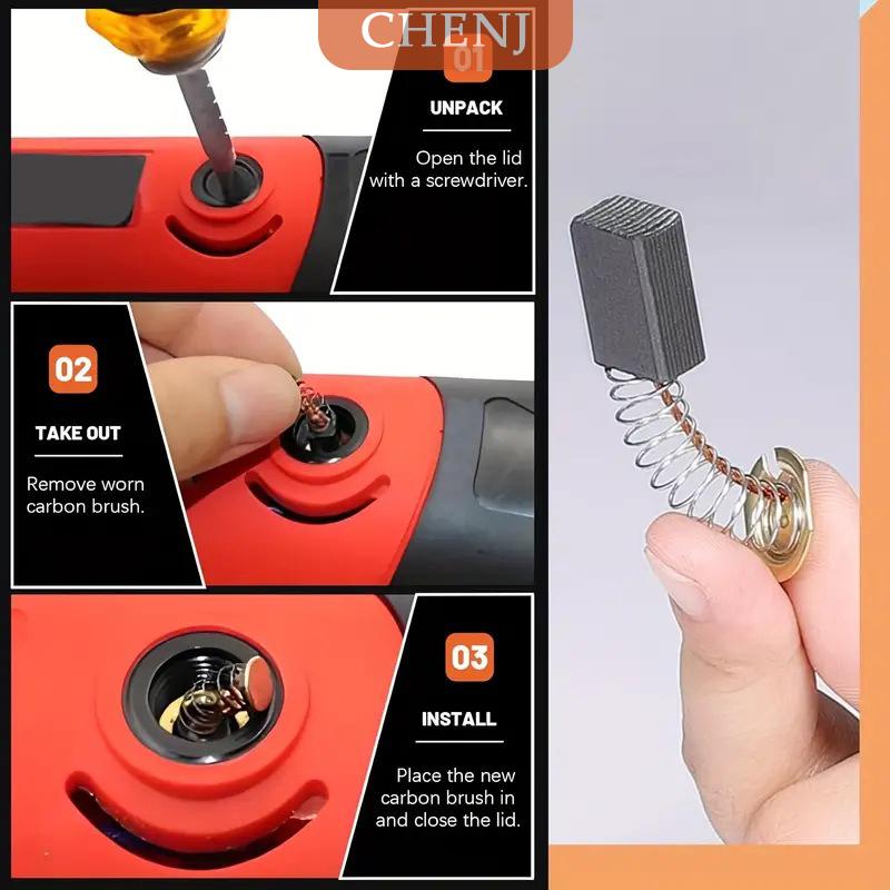 [COD] CHENJ ชุดแปรงคาร์บอน69ชิ้นข้อมูลจำเพาะ23ชิ้น-โลหะ, ลวดทองแดงออกซิเดชั่น, ร่องกันลื่น, ทนต่อการสึกหรอ-เหมาะสำหรับ Pow ราคา 266 บาท*ส่งฟรี