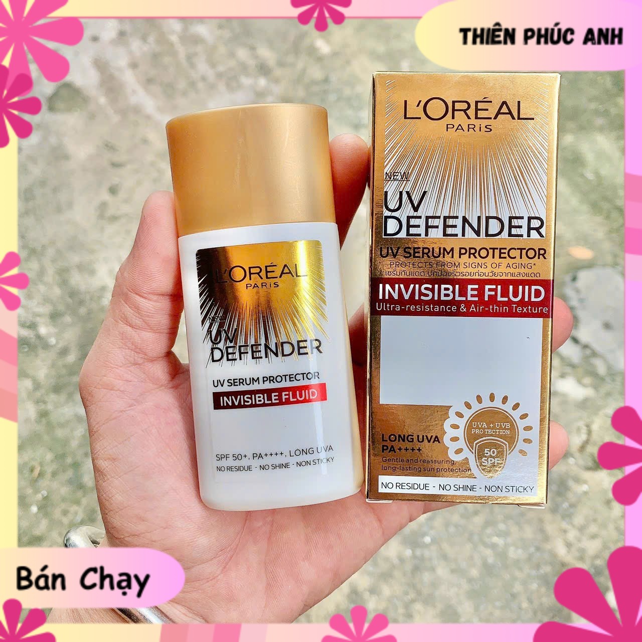   Hàng Sẵn  Kem Chống Nắng Loreal Invisible Fluid SPF 50+ 50ml Thấm Nhanh  Ko Lộ Vân  Chống Tia Uv Cao  Se Khít Chân Lông 