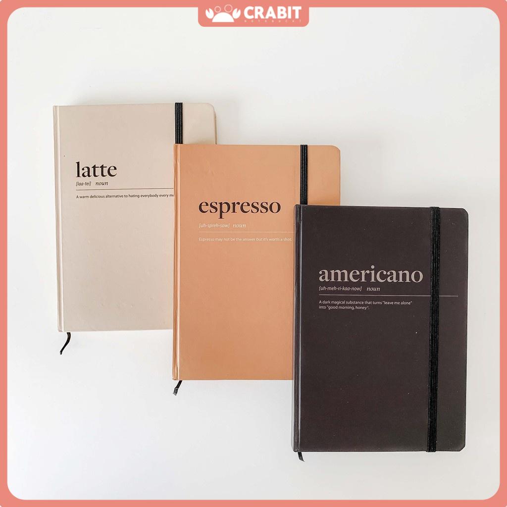 Sổ tay ghi chép học tập công việc A5 Crabit ruột Dot sổ bìa cứng làm Bullet Journal lên kế hoạch planner - Coffeeine Collection