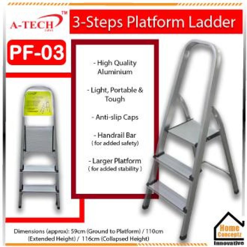 A-TECH™ ★ Aluminium Platform Step Ladder ★【3 Step / 4 Step / 5 Step / 6 Step / 7 Step】