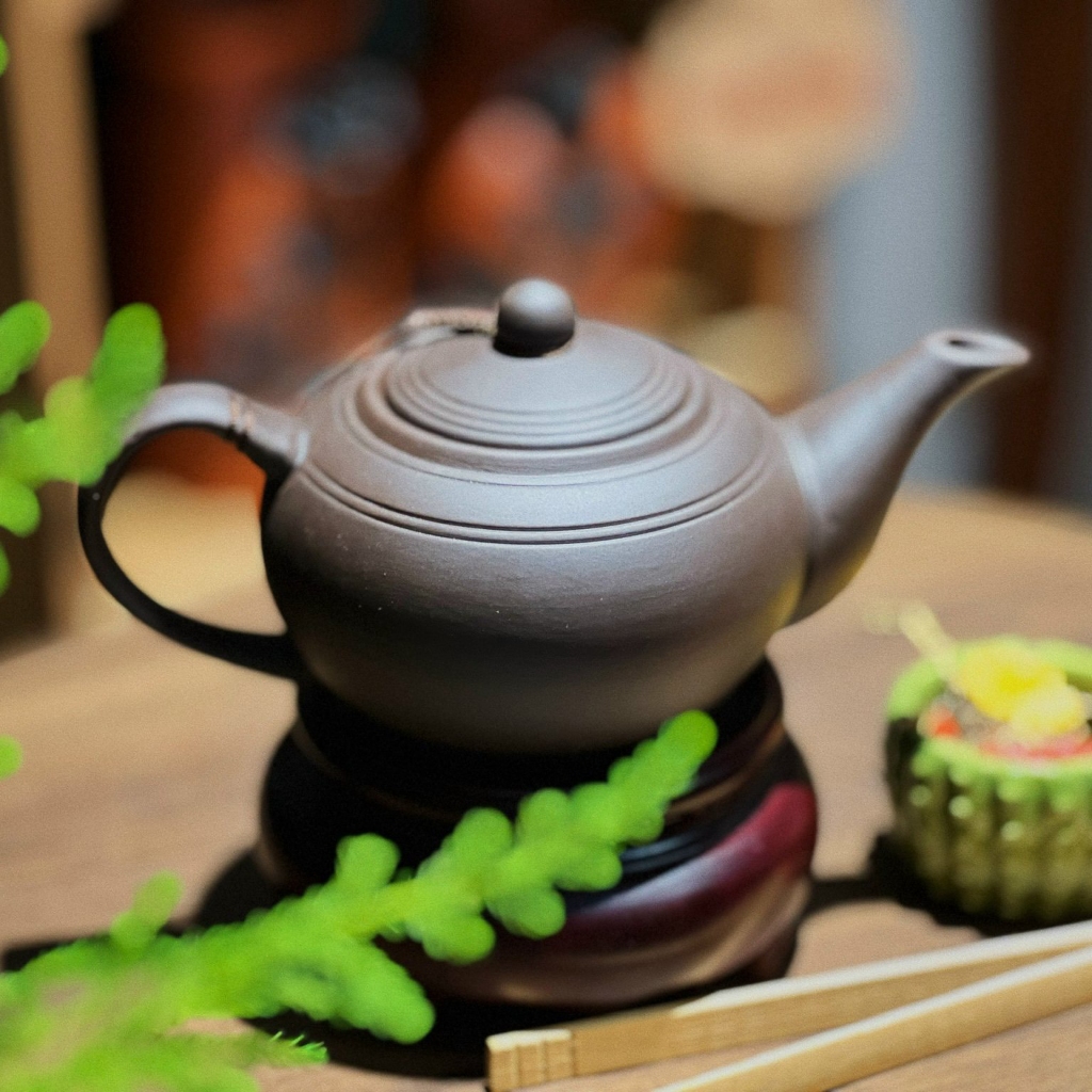 Bộ ấm chén gốm sứ tử sa men lam