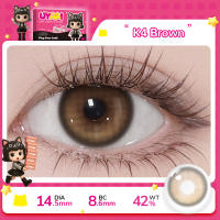[ -0.50 -6.00] UYAAI x FRESHLADY K4 คอนแทคเลนส์สีน้ําตาล/เทา/น้ําเงิน 14.5 มม. คอนแทคเลนส์รายเดือน