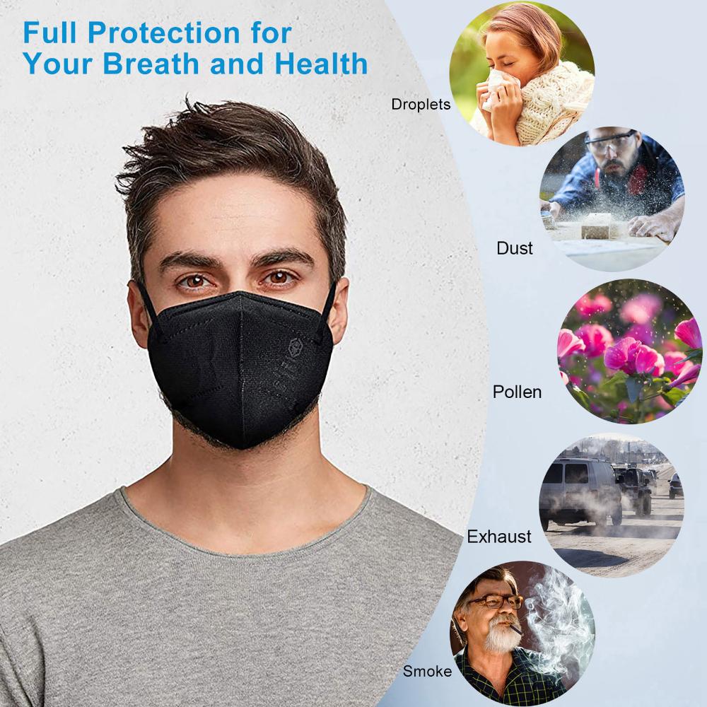 FFP2 Masks 10 Pack 5 Layer Dustproof Breathable Comfort Protective Face