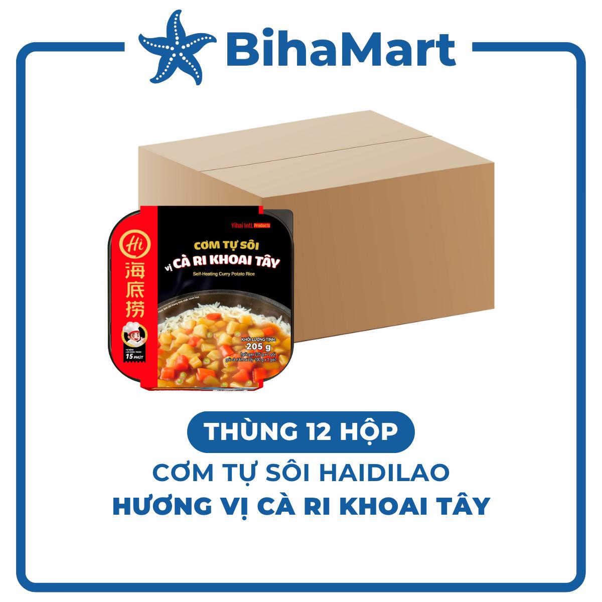 [THÙNG 12 HỘP] - YIHAI - Cơm tự sôi Haidilao hương vị Cà ri khoai tây, Cơm tự sôi Hadilao Cà ri khoai tây (205g/hộp)