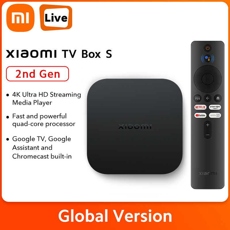 Mi Box S 3Rd Gen - 4K Ultra Hd Streaming Media Player With Google