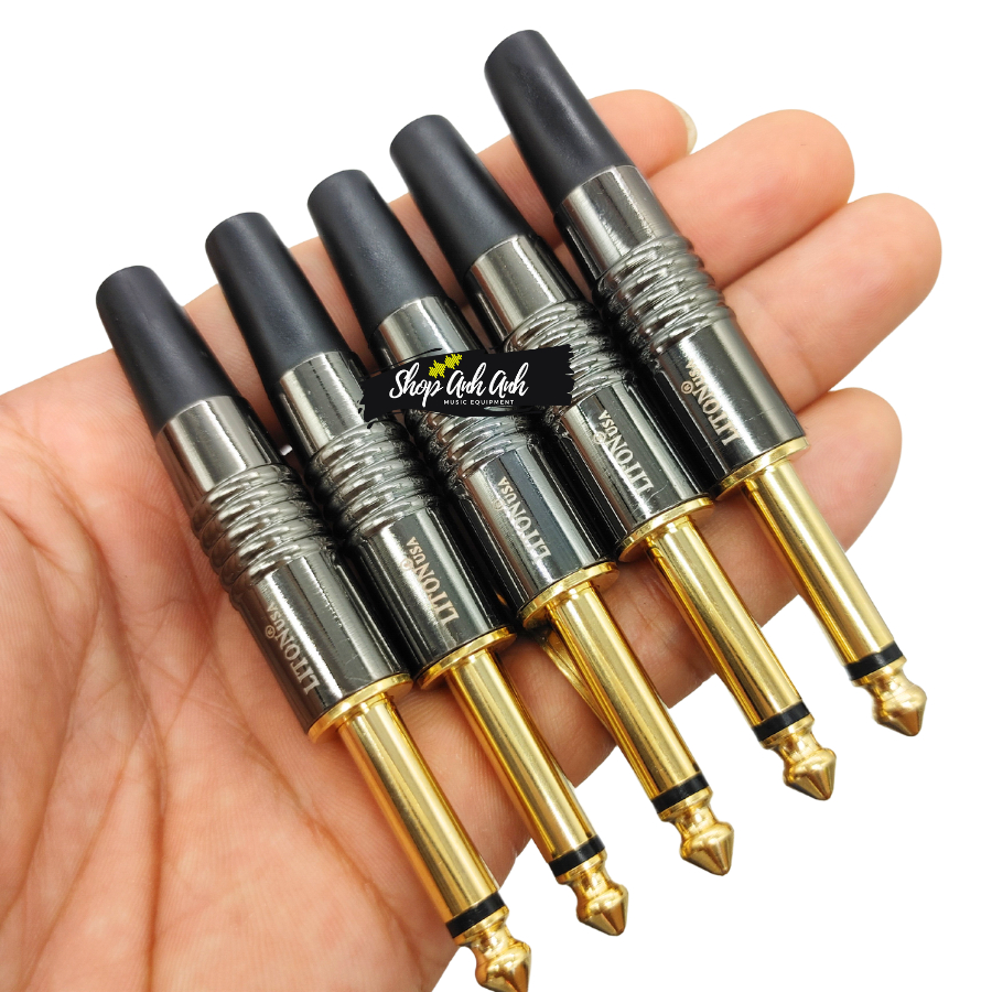 Jack 6 ly liton thẳng loại tốt , jack 6.35 giá 01 cái , rắc 6 li , longanhaudio