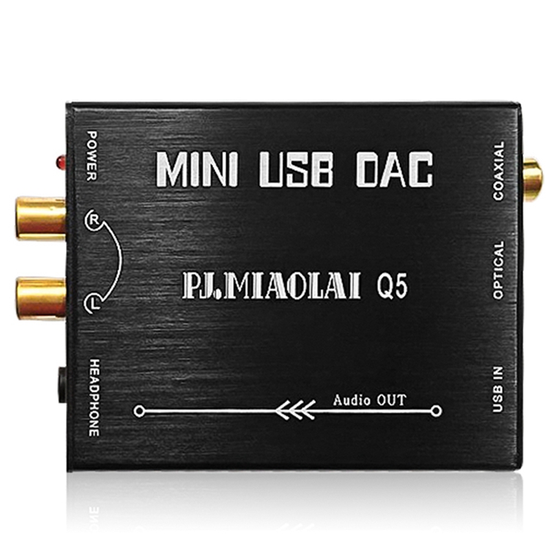 (XVCW) Q5 HIFI PCM2704 OTG Audio Decoder Computer External USB Sound Card to Audio/Fiber/Coaxial Digital Signal Output