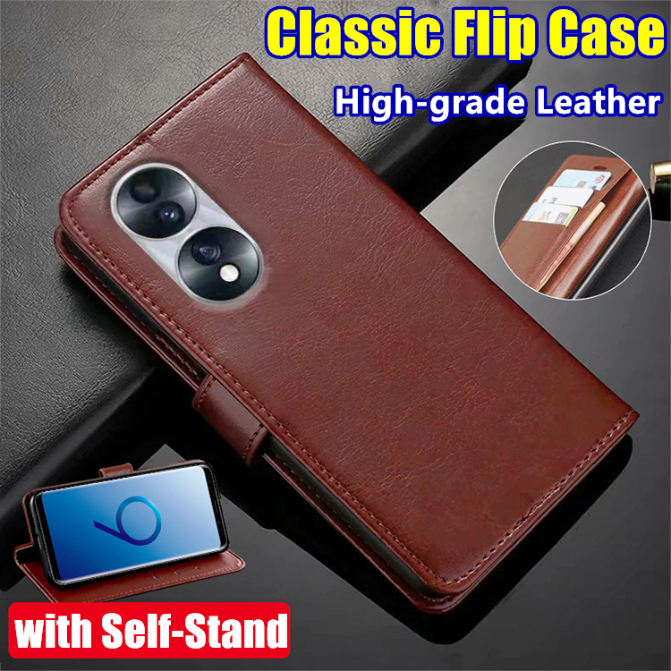 SEAHAI Cover Premium Pelle Portafoglio Per Honor X7b / 90 Smart – Antiurto Con Slot Carte E Supporto, Marrone