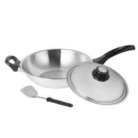 Zebra Extra Plus Wok Pan With Lid and Turner (28cm)
