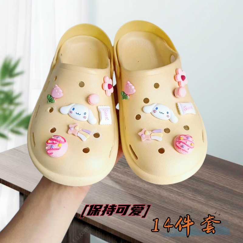 Sanrio Cartoon Cute 3D Cinnamoroll Crocs Jibbitz Charms Shoes Accessories