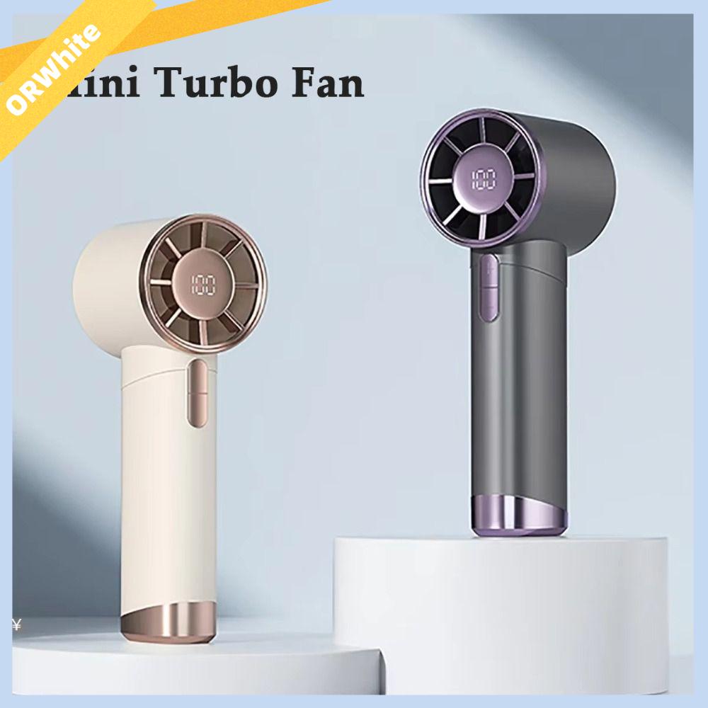 ORWHITE SHOP Di động Quạt cầm tay Có thể sạc lại qua USB Turbo Quạt bỏ túi Mùa hè Máy làm mát không khí Quạt điện dành cho du lịch ngoài trời