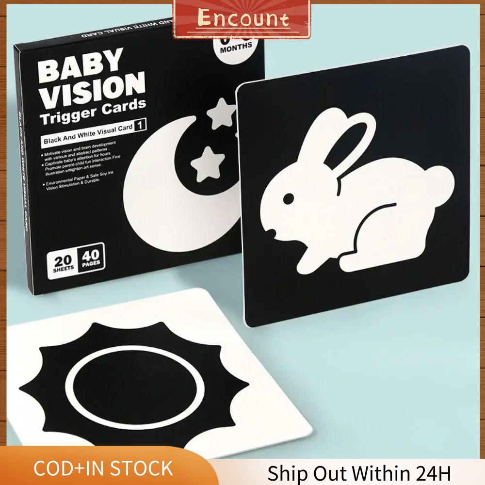 High Contrast Baby Flashcards For Newborn Visual Stimulation