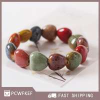 PCWFKEF Hot Sale Handmade đầy màu sắc Sao Gốm đính cườm Vòng đeo tay căng Boho đồ trang sức vui tươi đàn hồi dây đeo cổ tay cho phụ nữ