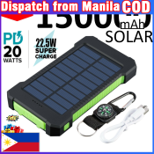 COD 150000mAh Solar Power Bank - Fast Charging, Waterproof