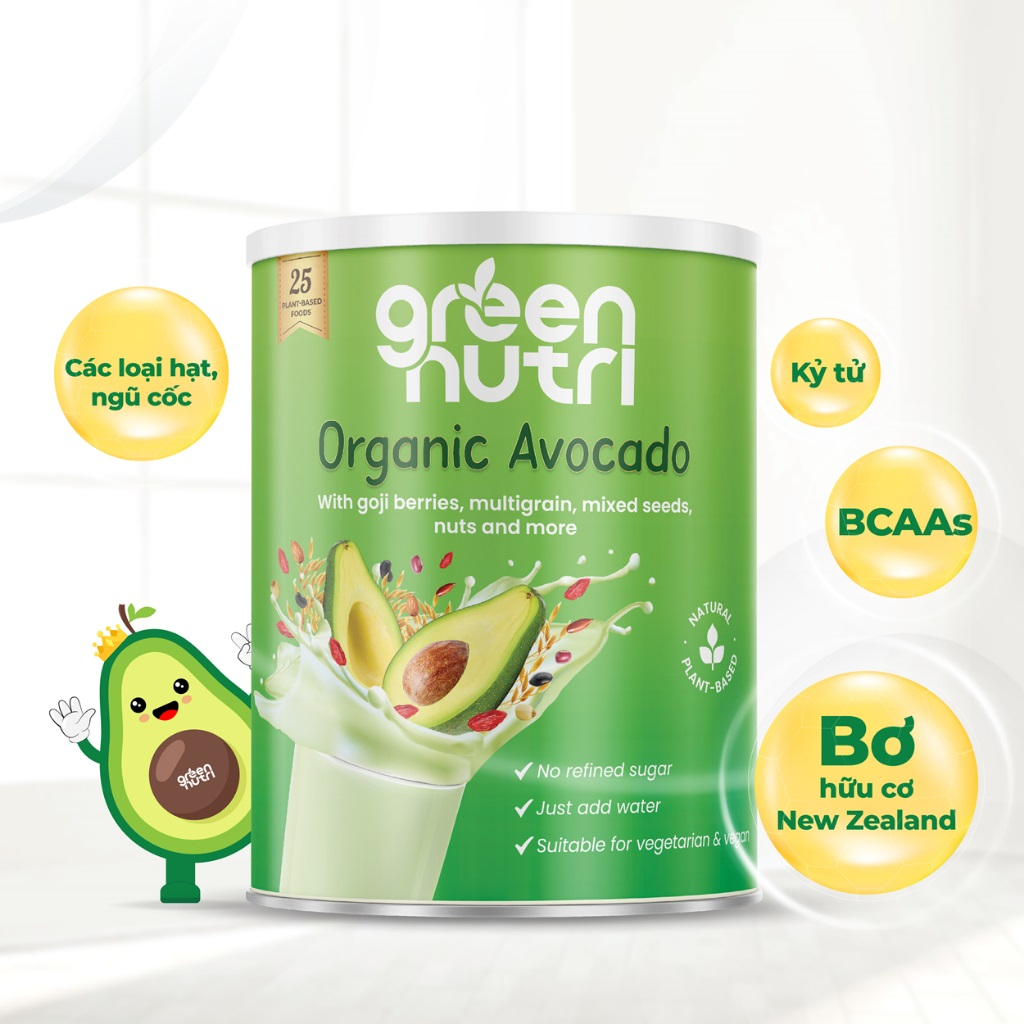 Sữa hạt ngũ cốc vị bơ dạng lon 750g organic avocado