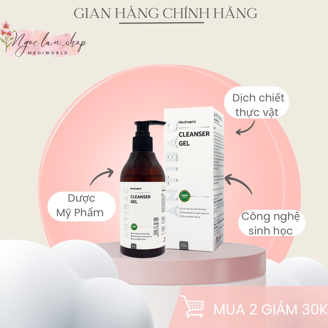 (Sỉ Spa) Sữa rửa mặt kháng khuẩn ANTIBAC CLEANSER GEL- Mediworld