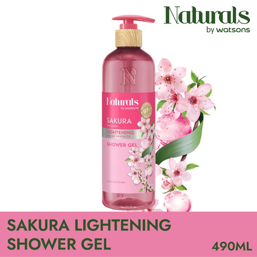 NATURALS BY WATSONS Sakura Lightening Shower Gel 490ml Harga 19 Ringgit*Penghantaran Percuma