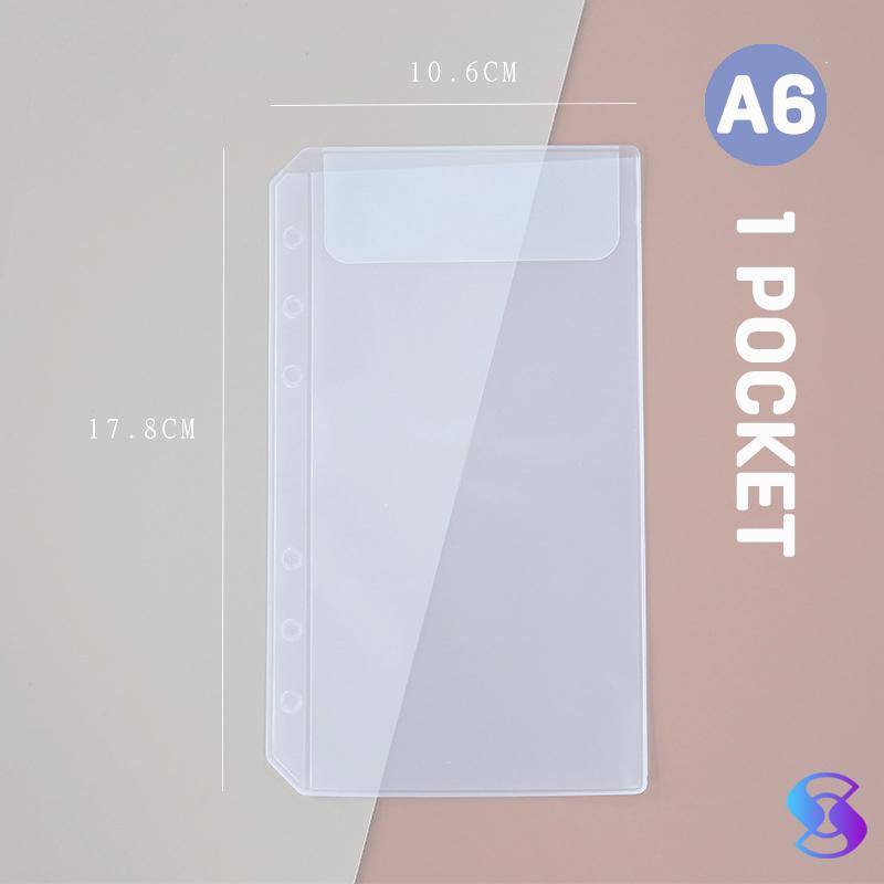 A6 A7 Binder Pocket Kantong / Ziplock bag / Pouch / Zipper PVC Diary Notebook 6 Ring - Stazionario