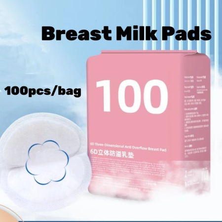 100pcs Cotton Nursing Breast Pads - Thin & Waterproof