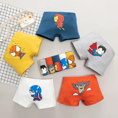 5Pcs/Lot Boy Super Hero Panties Organic Cotton Child Underwear Cartoon Kid Underpants Boys Children Underwear Boxers