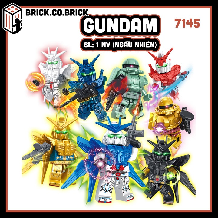 Gundam Đồ chơi Lắp ráp Gundam Moblie Mô hình Quân Đội Gundam Robot Mecha 7145