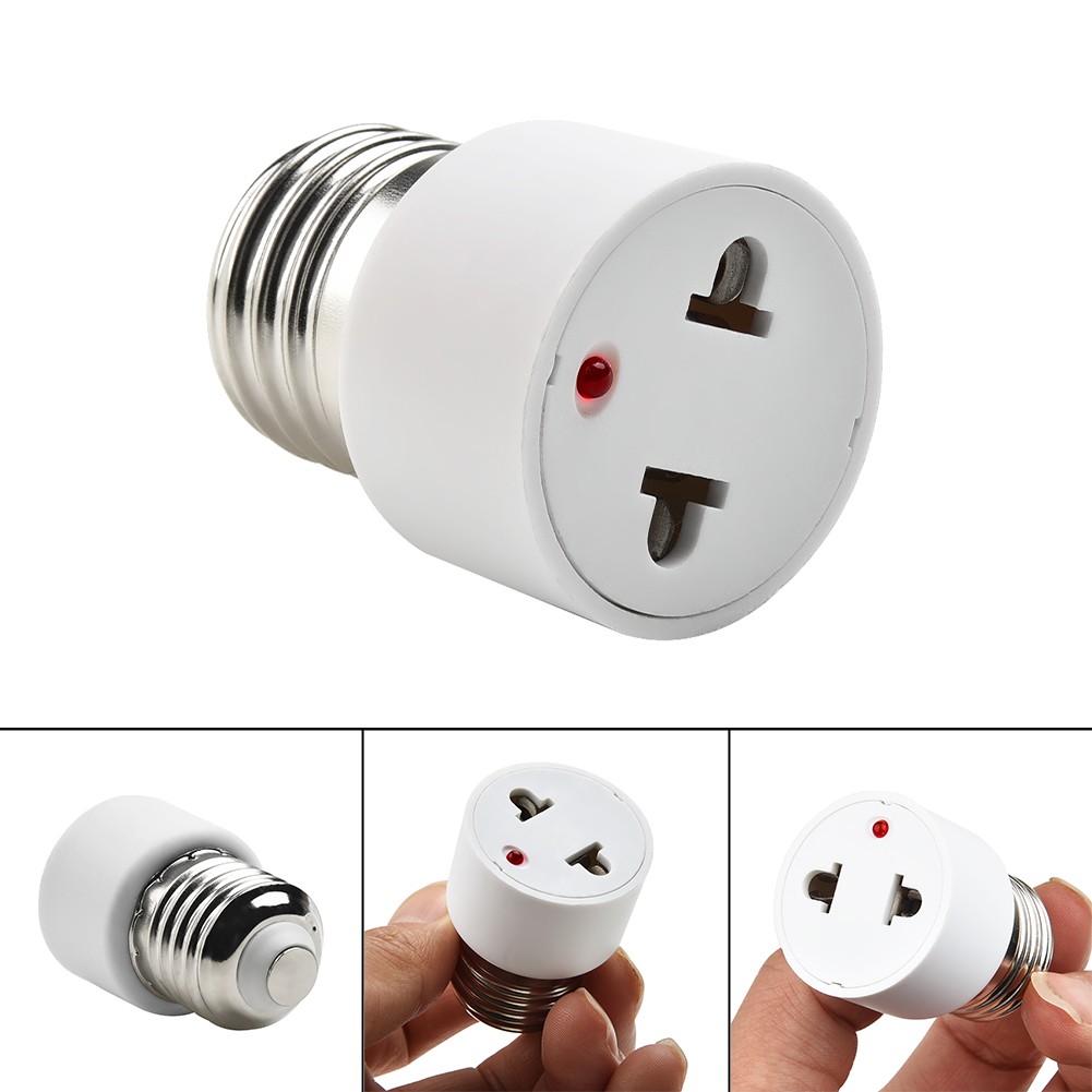 【Homestylish】 hiệu suất ổn định E27 đến U S/rắc cắm Châu Âu Đầu chuyển đui đèn đui đèn cửa hàng thời trang mới
