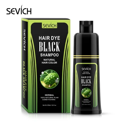 SEVICH Natural Herbal Essence Shampoo 250ML Permanent Grey Hair Return Black Dye Shampoo