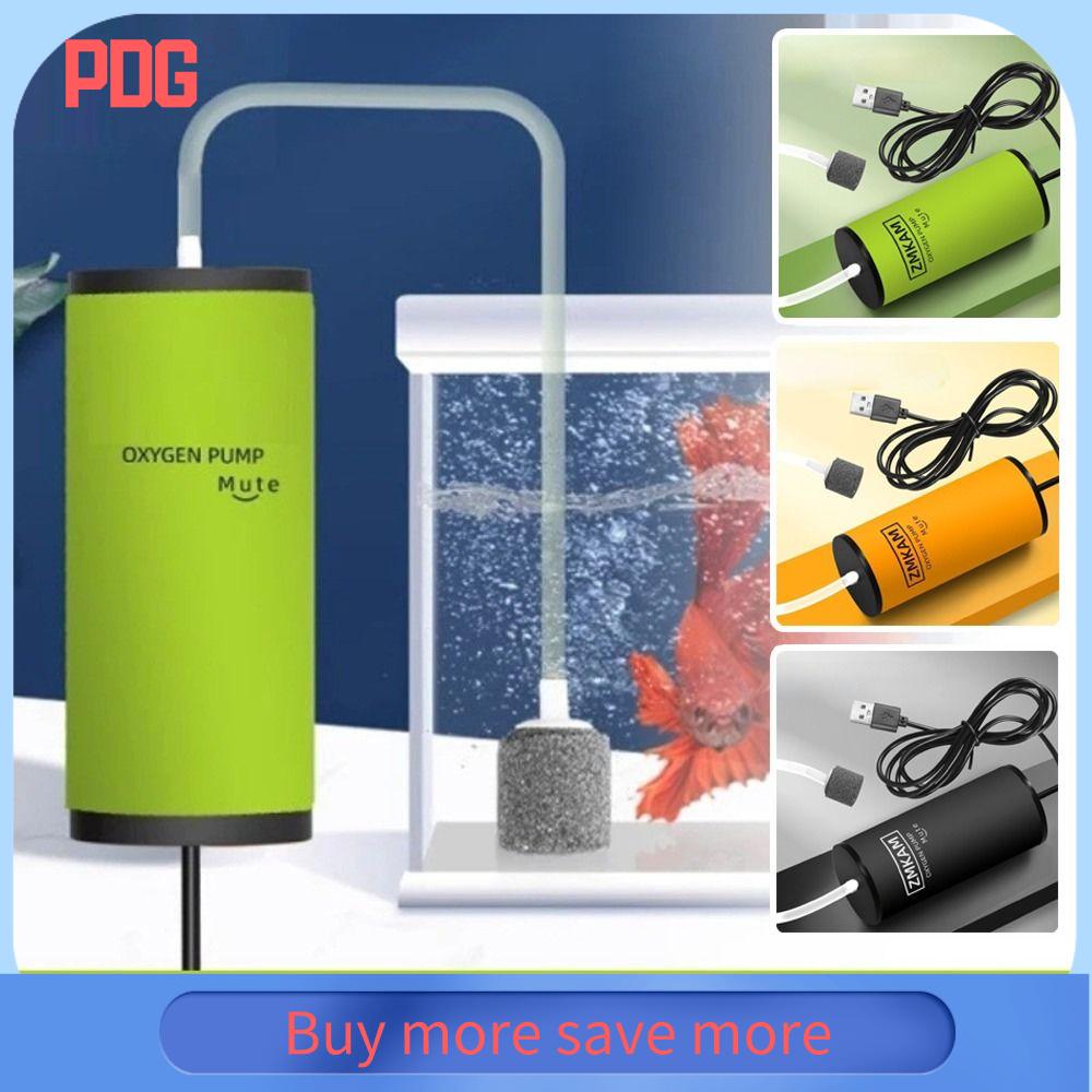 PDG Siêu yên tĩnh Bơm khí bể cá Bộ nguồn USB Đá khí Bơm oxy Di động Bộ tạo bọt oxy Sử dụng tại văn phòng nhà