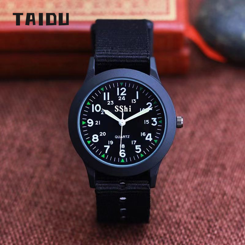 TAIDU Simple and Stylish Analog Watch with Canvas Strap for Men ราคา 126 บาท*ส่งฟรี