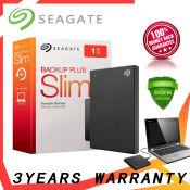Seagate 1TB/2TB External Hard Drive with Password Protection and Data Recovery
