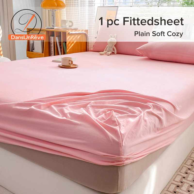 Dansunreve Đồng Bằng Ra Bọc Nệm Màu Hồng/Màu Xanh/Màu Xanh Mềm Fittedsheet màu trơn Vỏ bọc nệm Duy Nhất/Nữ Hoàng/giường cỡ vua Tấm
