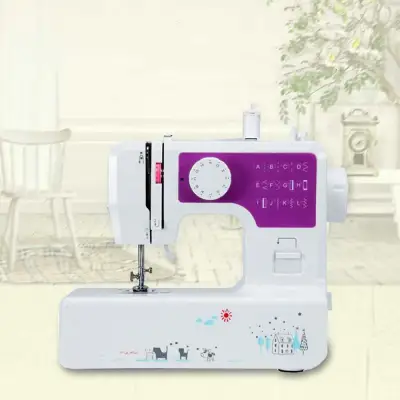 DDFG Adjustable Double thread Electric Desktop DIY Clothes Fabrics Sew Needlework Stitch Set Sewing Machines Household