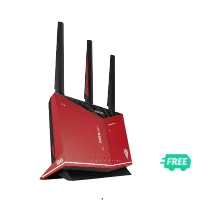 ASUS RT-AX86U Gundam Themed (Red) AX5700 Dual Band WiFi 6 Gaming Router - 3 Year Local Asus Warranty