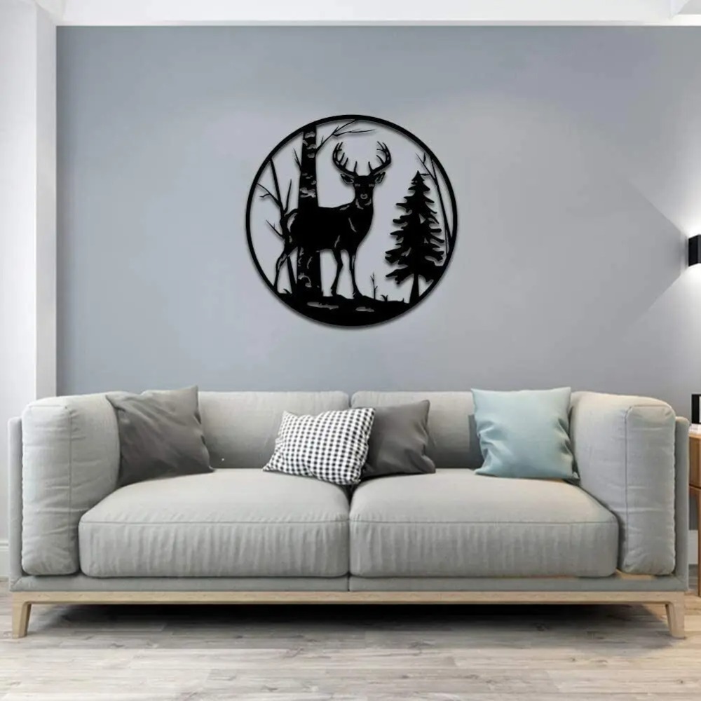 New Forest Tree Sculpture Wall Art, Indoor/Outdoor Animal Metal Artwork, Bedroom, Living Room, Home Decoration ราคา 1,355 บาท*ส่งฟรี