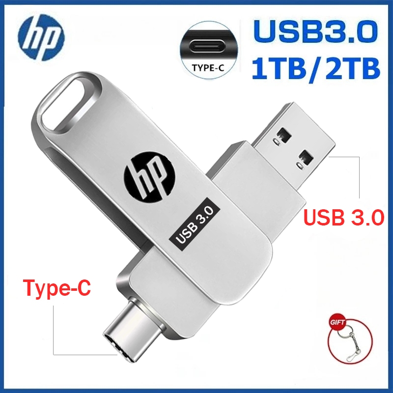 2TB 2in1 USB3.0 flash drive type c 1TB high-speed OTG USB flash drive, suitable for Android hp laptop（typec/usb） Harga 58,000 rupiah*Gratis Ongkir