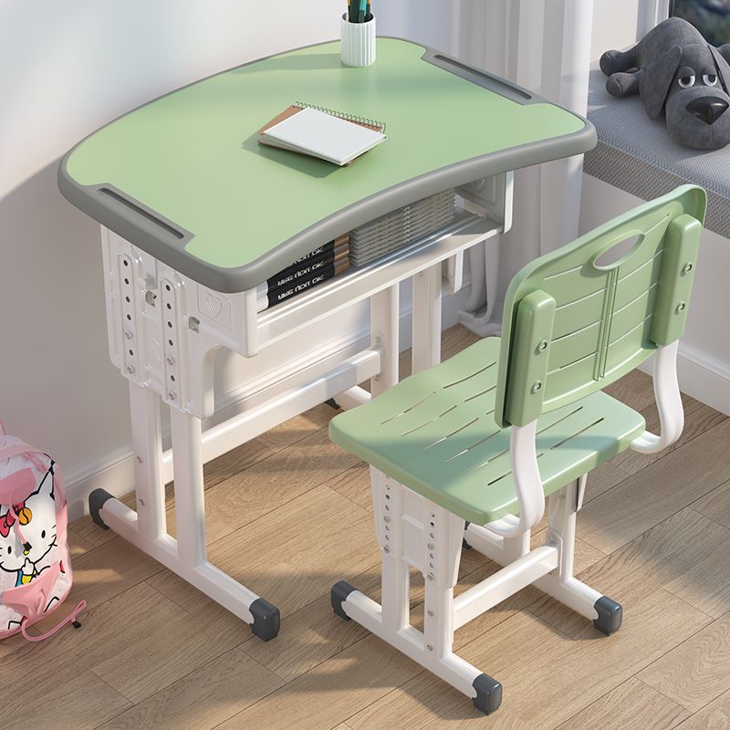 Student desk, chair, children's study table, simple writing table, student desk set