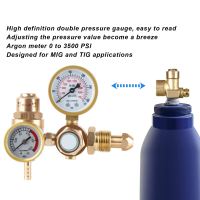 Gas Welding Regulator Energy Saving Argon CO2 Regulator Gauge Accurate Regulation 1/4in Outlet 3500psi 6.605GPM High Definition for TIG