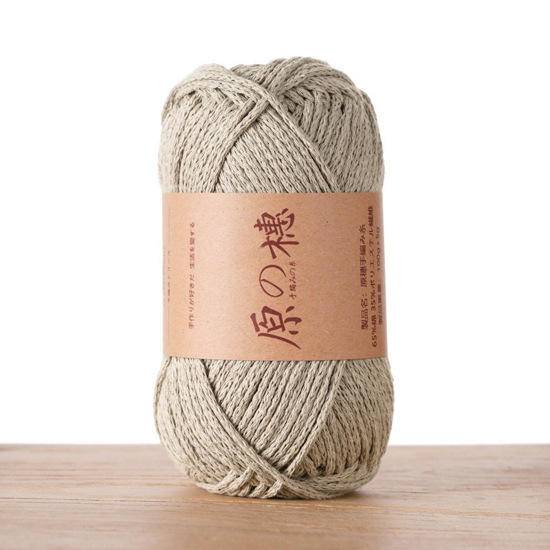 2mm Hollow Cotton Yarn Cotton+Polyester Thread Benang Kait Beg DIY Hand Knitting/Crochet Bag Hat Coasters 空心棉线