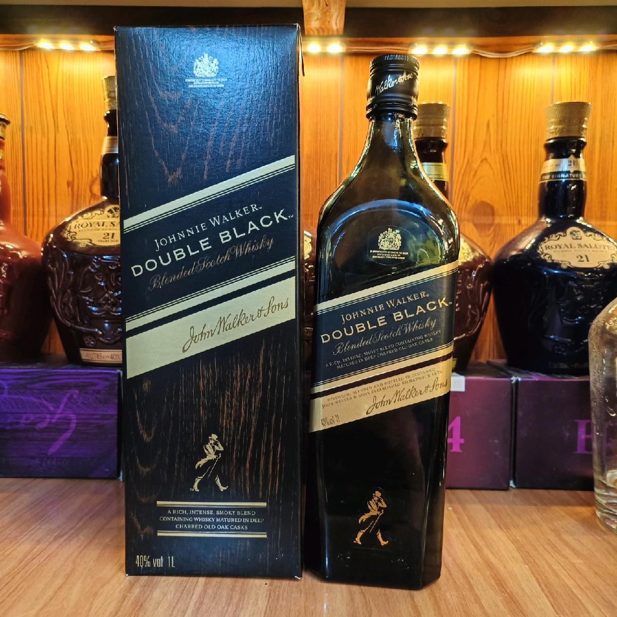 Vỏ chai Double Black 1L Full Box Xuất xứ Scotland cực đẹp (chai rỗng)