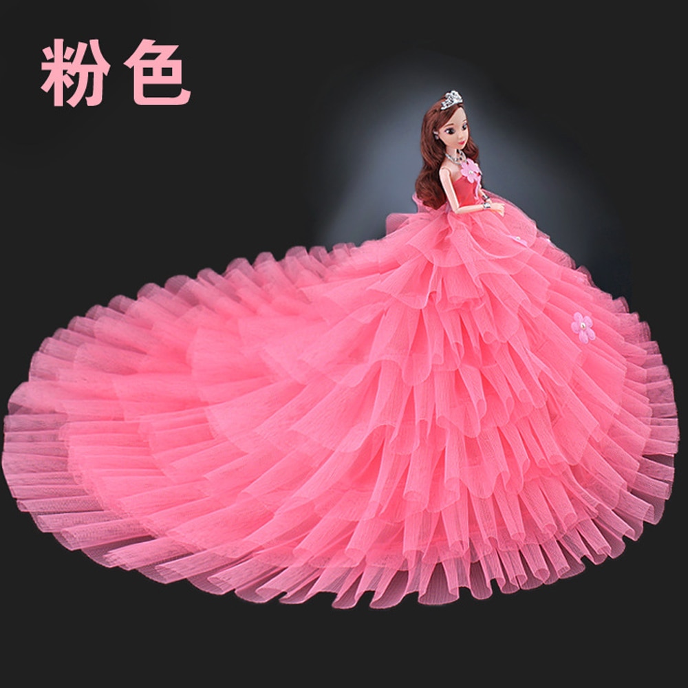 NK búp bê công chúa quần áo hmake Váy Cưới Đuôi dài dạ hội thời trang trang phục dự tiệc cho búp bê Barbie bài Tiểu Luận 111 JJ