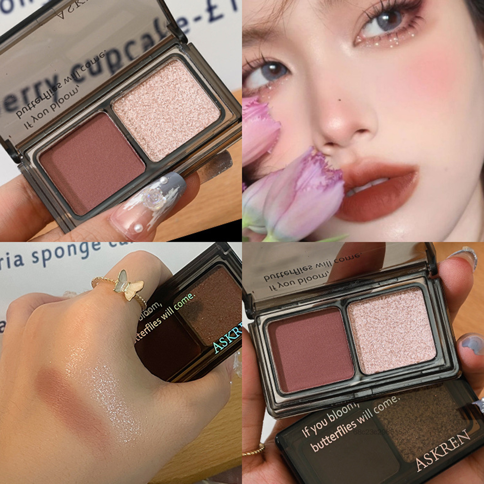 2 màu sắc phấn mắt long lanh màu sắc có sắc tố mạnh mẽ màu sắc phù hợp cho bữa tiệc thông thường đám cưới efd-vn - 4