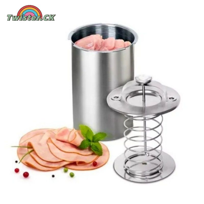 Meat Press, Ham Press With Mobile Handle Cooking Barrel, Multi Functional 304 Stainless Steel Ham Maker Meat Press For Meat, Pork, Beef, Fish ราคา 747 บาท*ส่งฟรี