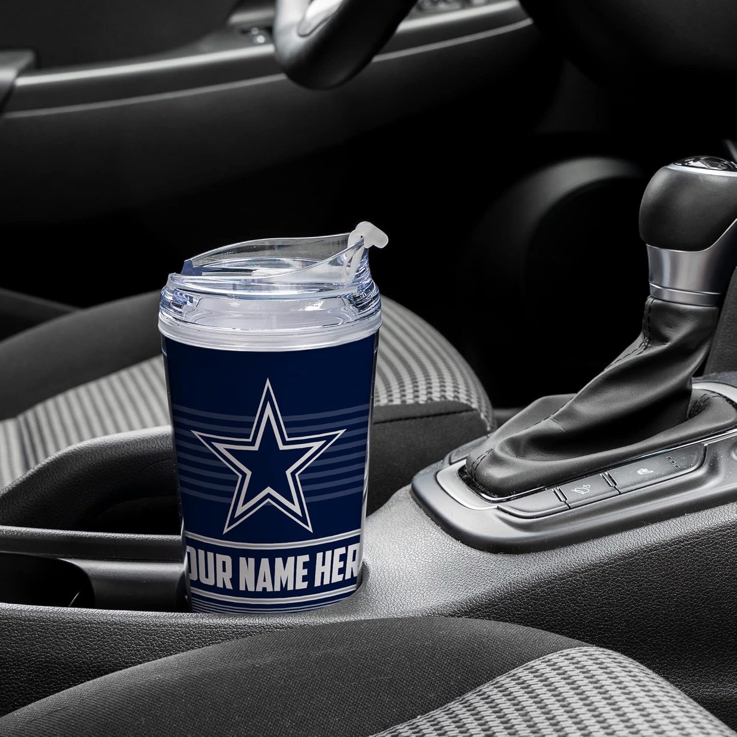 Rico ngành công nghiệp NFL bóng đá DALLAS Cowboys 24oz cá nhân Tumbler W/bản lề NẮP-đội màu du lịch Tumbler-giữ đồ uống lạnh hoặc nóng